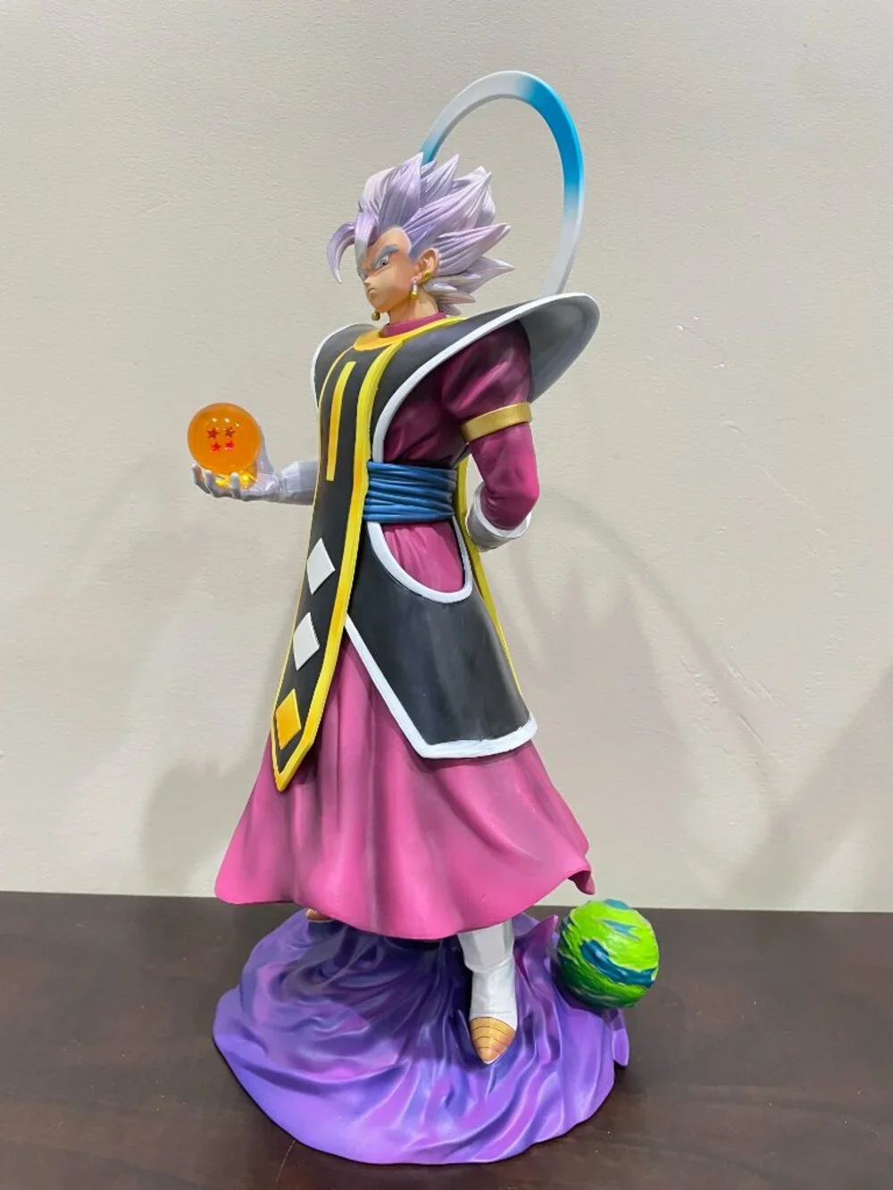 Large Dragon Ball Grand Priest Goku Vegito God Statue Figure Collection Gift